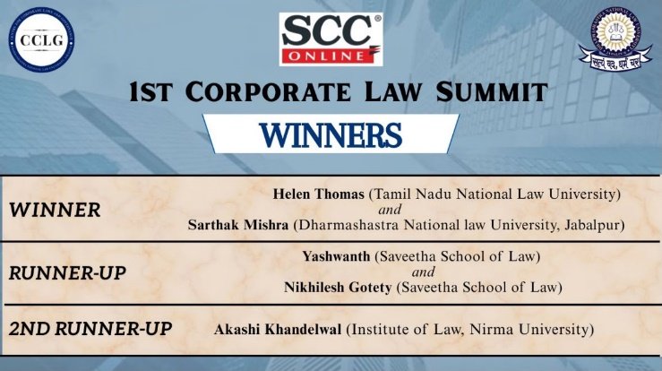 1st Corporate Law Summit 2025 winners