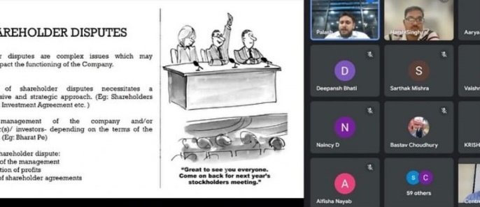 Session on shareholder disputes